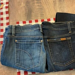 Two pair of Joes jeans. Size 30. , length 28-29”.